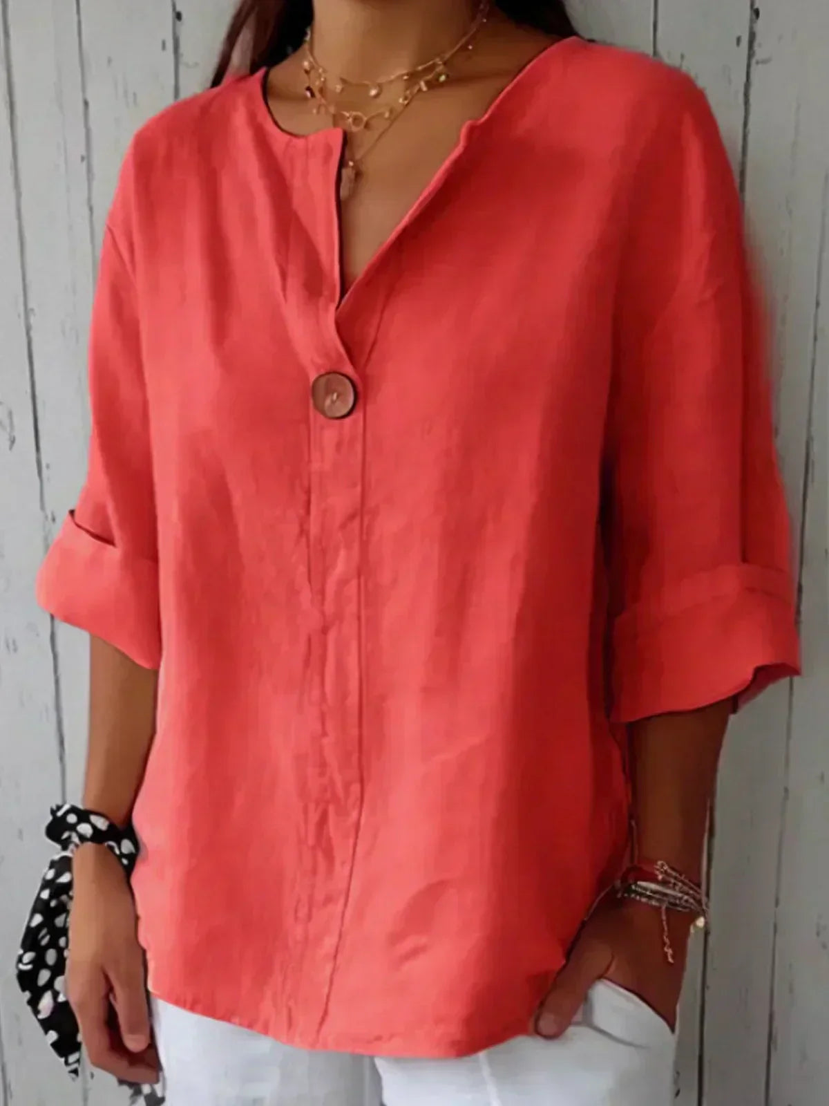 SABRINA – BLOUSE DÉCONTRACTÉ À COL EN V