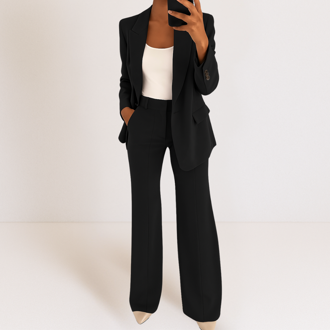 Ensemble blazer et pantalon sur mesure Elena
