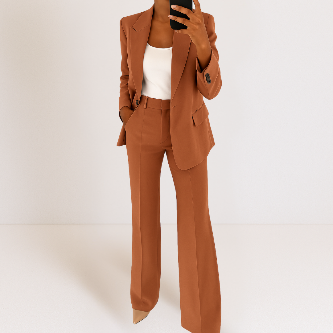 Ensemble blazer et pantalon sur mesure Elena