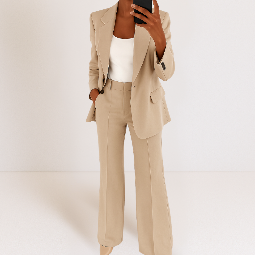 Ensemble blazer et pantalon sur mesure Elena