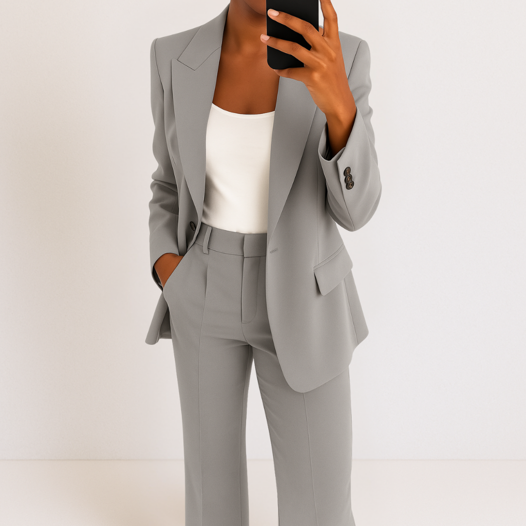 Ensemble blazer et pantalon sur mesure Elena