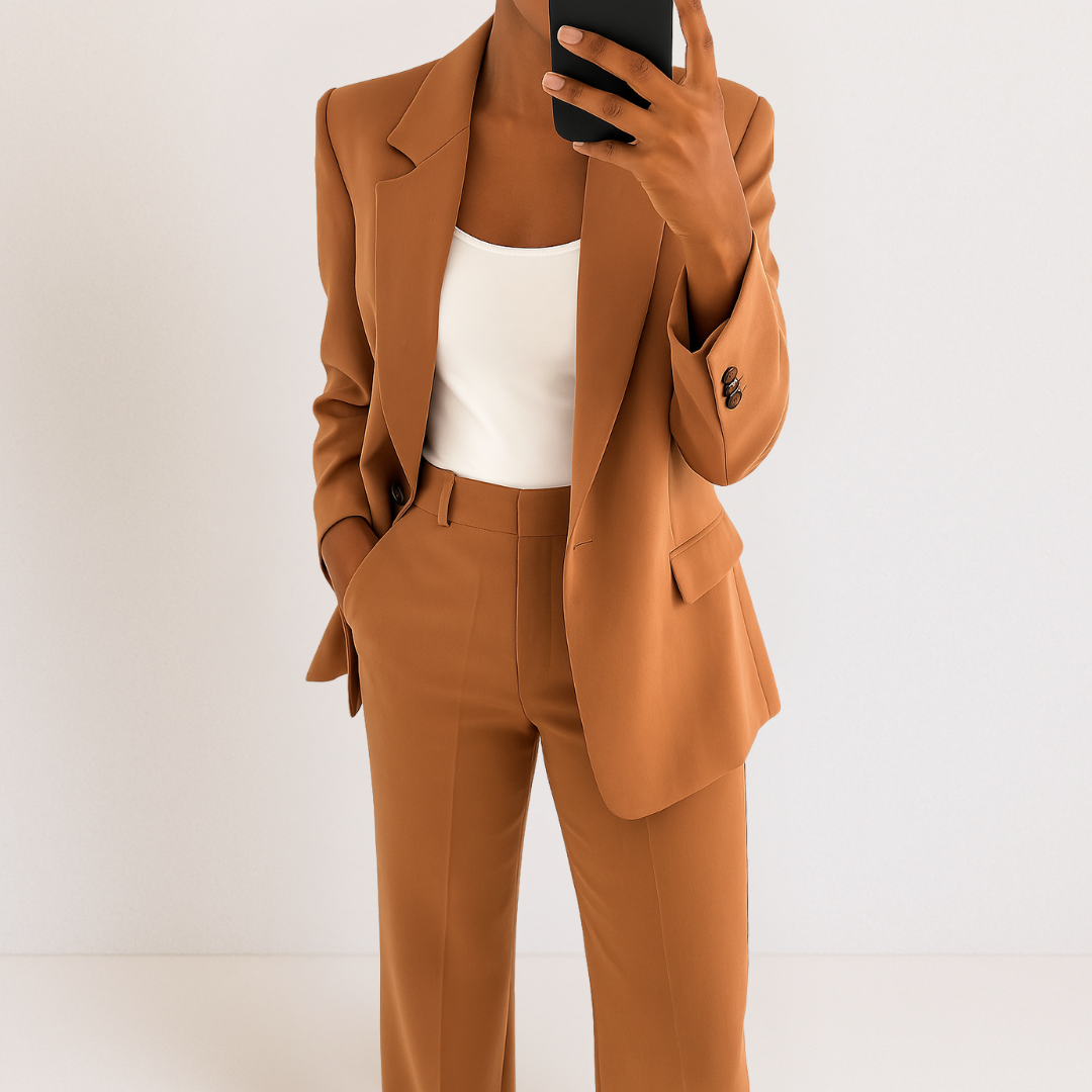 Ensemble blazer et pantalon sur mesure Elena