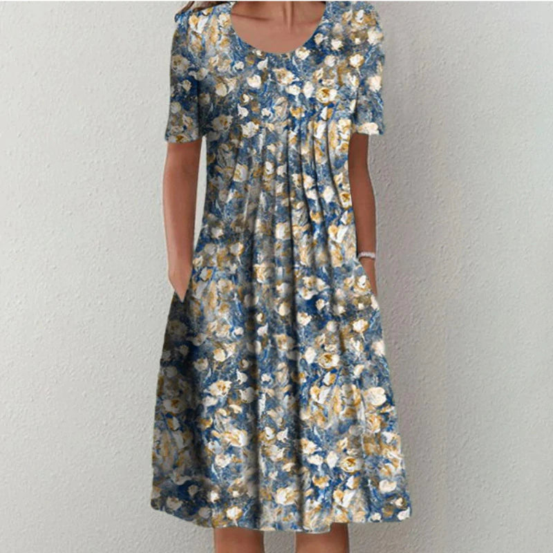 Celeste – Robe midi imprimée de tous les jours
