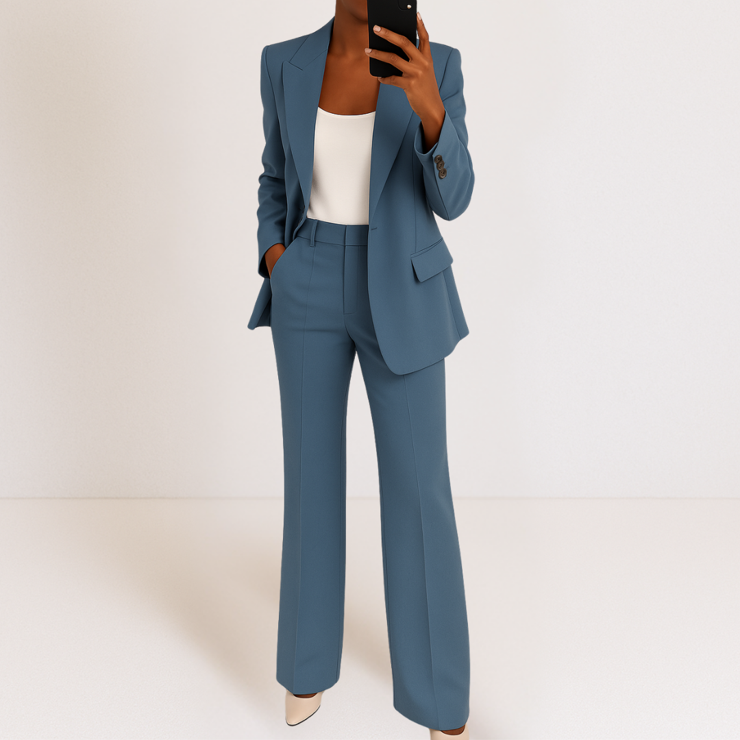 Ensemble blazer et pantalon sur mesure Elena