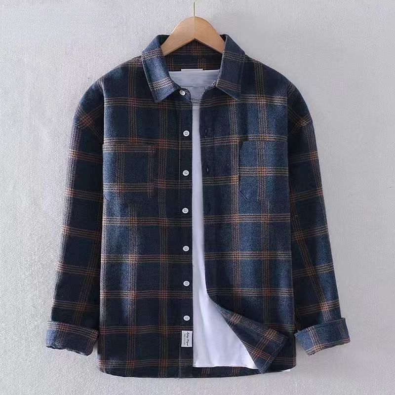 Chemise rustique en flanelle à carreaux