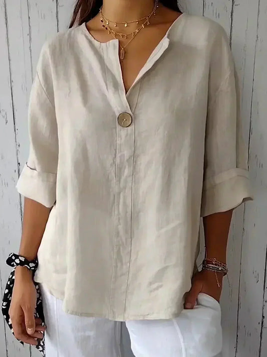 SABRINA – BLOUSE DÉCONTRACTÉ À COL EN V