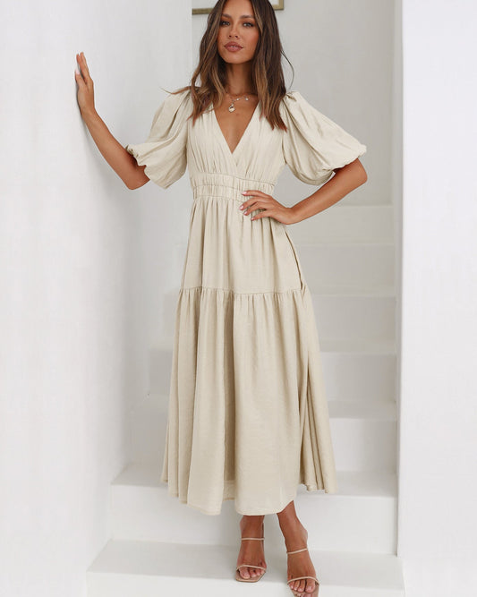 Enola - Robe à manches bouffantes