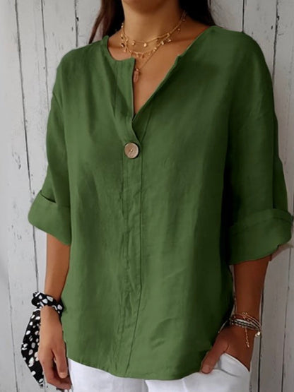 SABRINA – BLOUSE DÉCONTRACTÉ À COL EN V