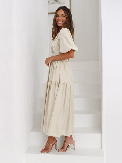 Enola - Robe à manches bouffantes
