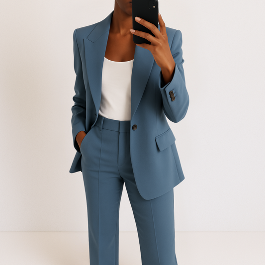 Ensemble blazer et pantalon sur mesure Elena
