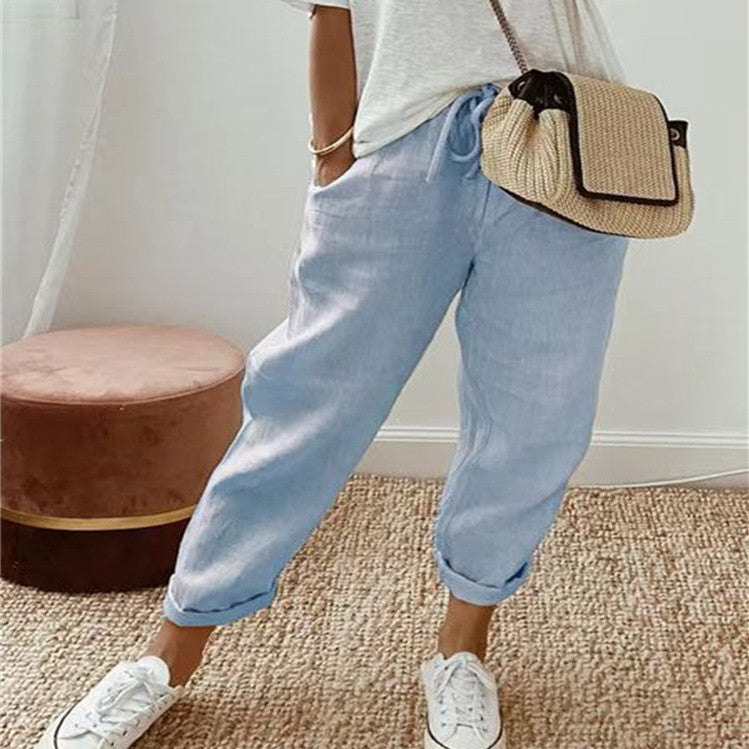 MAE – DÉCONTRACTÉ & PANTALON EN LIN ÉLÉGANT