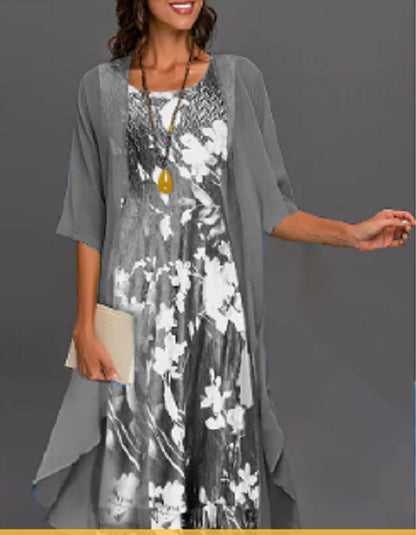 Marlene - L'ensemble robe mousseline fleurie