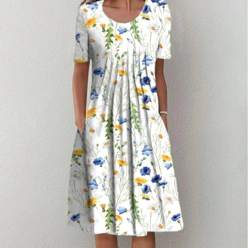 Celeste – Robe midi imprimée de tous les jours