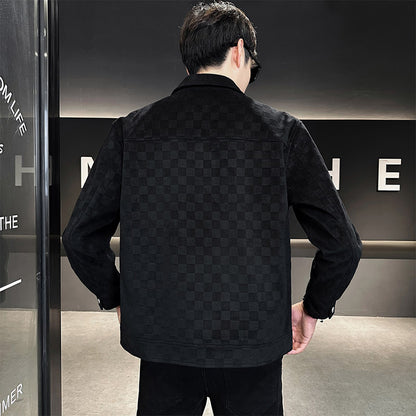 Veste en daim à carreaux Maverick