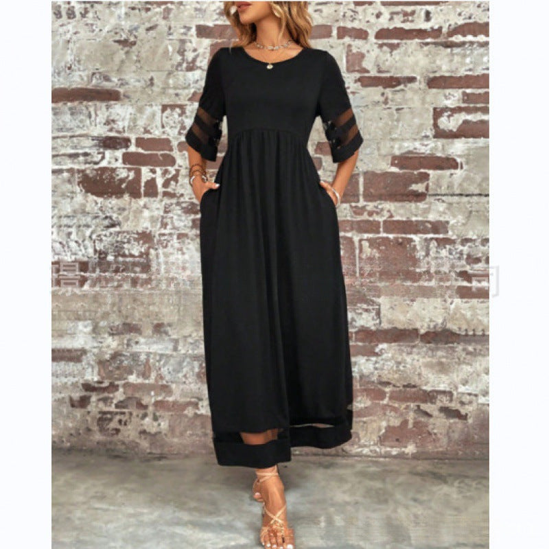 Camira - Robe midi à empiècements en maille