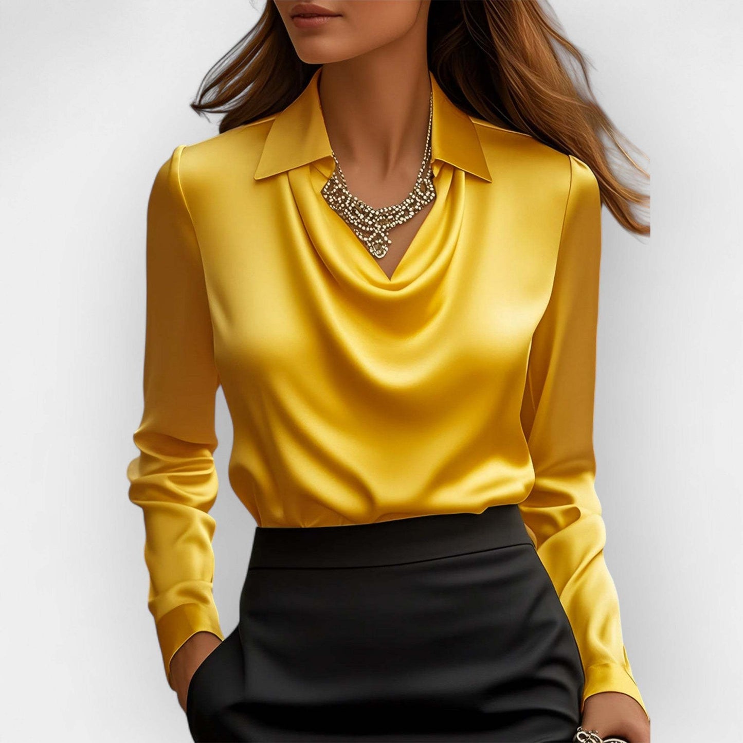 ÉLÉGANTE BLOUSE EN SATIN