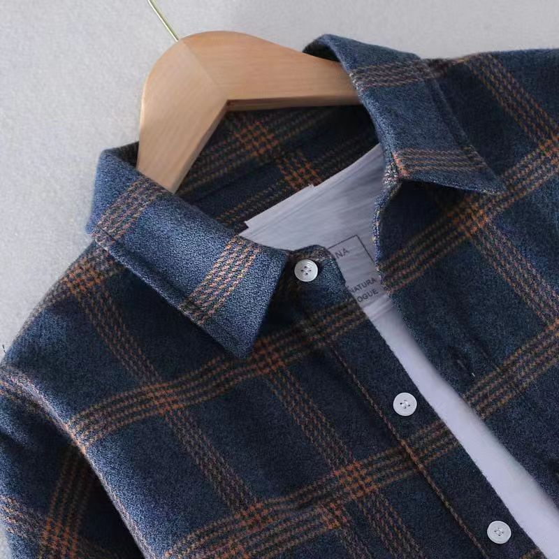 Chemise rustique en flanelle à carreaux