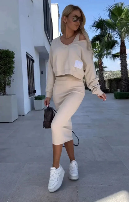 Juna - Robe élégante avec pull