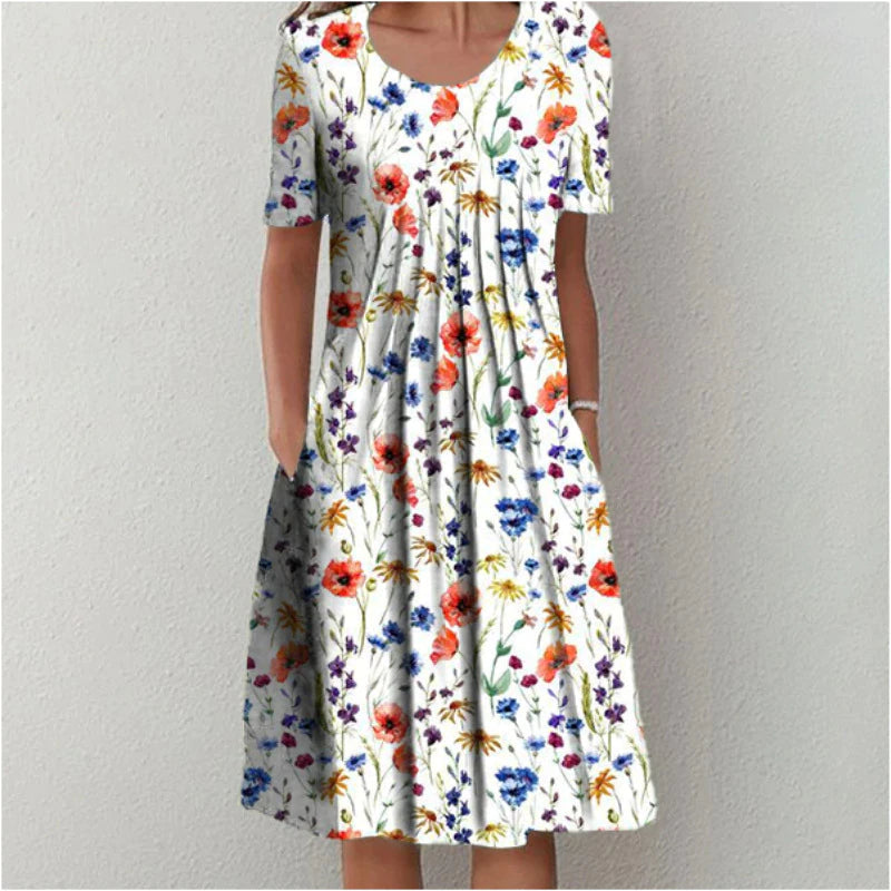 Celeste – Robe midi imprimée de tous les jours