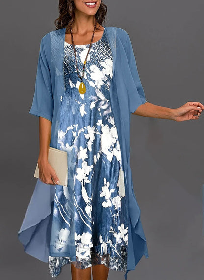 Marlene - L'ensemble robe mousseline fleurie