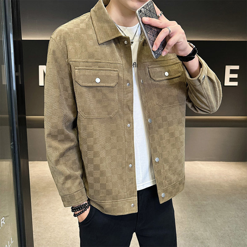 Veste en daim à carreaux Maverick