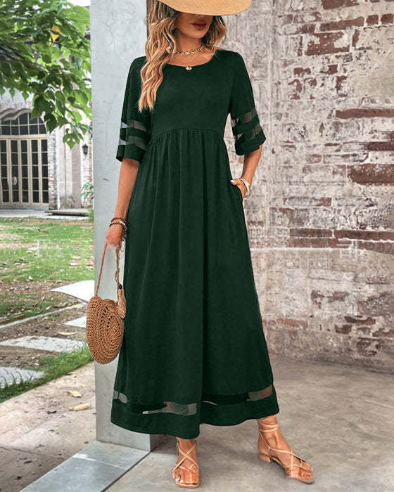 Camira - Robe midi à empiècements en maille