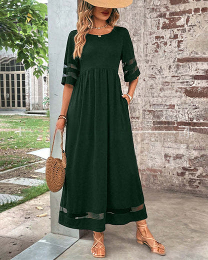 Camira - Robe midi à empiècements en maille