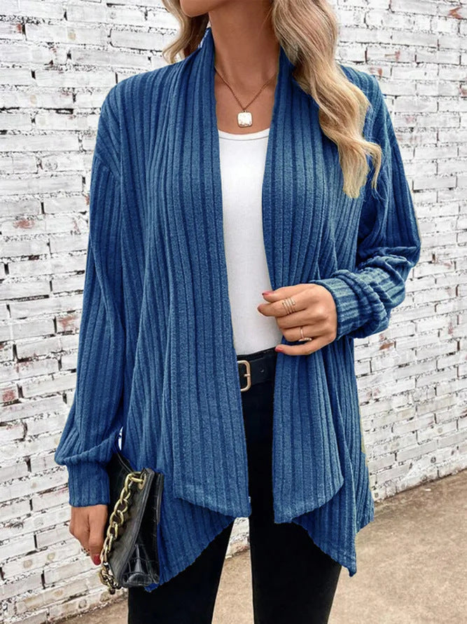 Cardigan drapé côtelé Lina