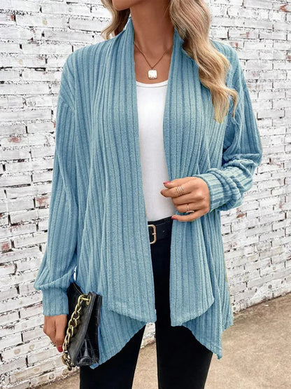 Cardigan drapé côtelé Lina