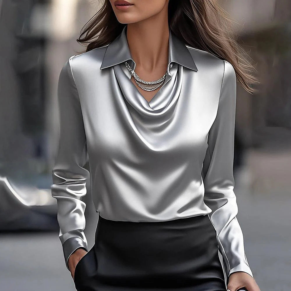ÉLÉGANTE BLOUSE EN SATIN