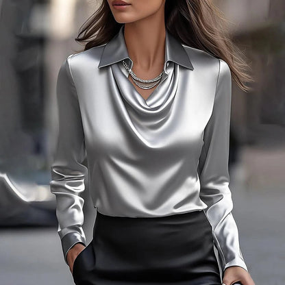 ÉLÉGANTE BLOUSE EN SATIN