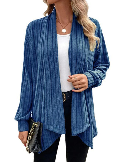 Cardigan drapé côtelé Lina