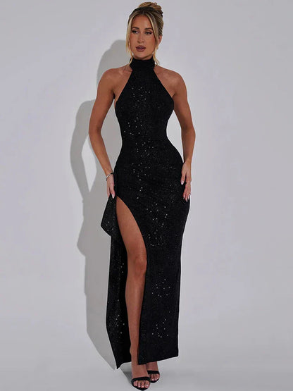 Liranna - Robe longue fendue dos nu