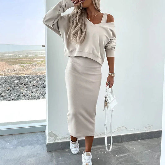 Juna - Robe élégante avec pull