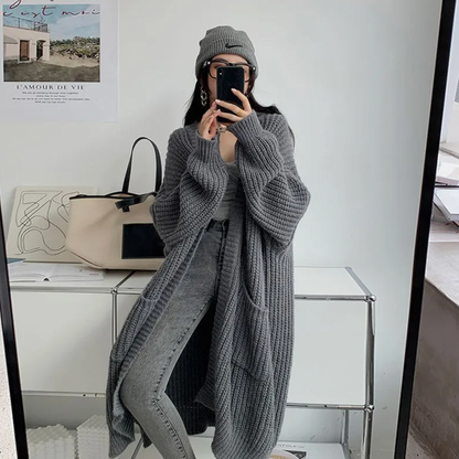 Cardigan tricoté à manches longues Linda