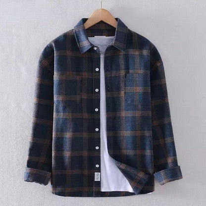 Chemise rustique en flanelle à carreaux