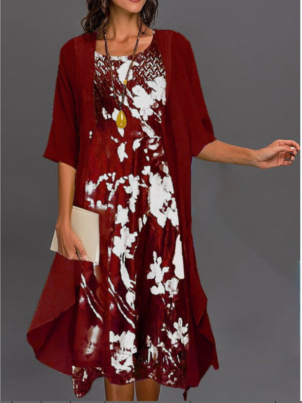 Marlene - L'ensemble robe mousseline fleurie