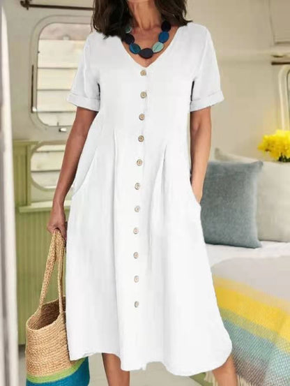 Harper - Robe boutonnée avec poche pour tous les jours