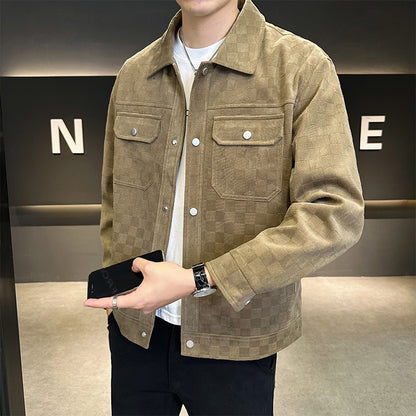 Veste en daim à carreaux Maverick