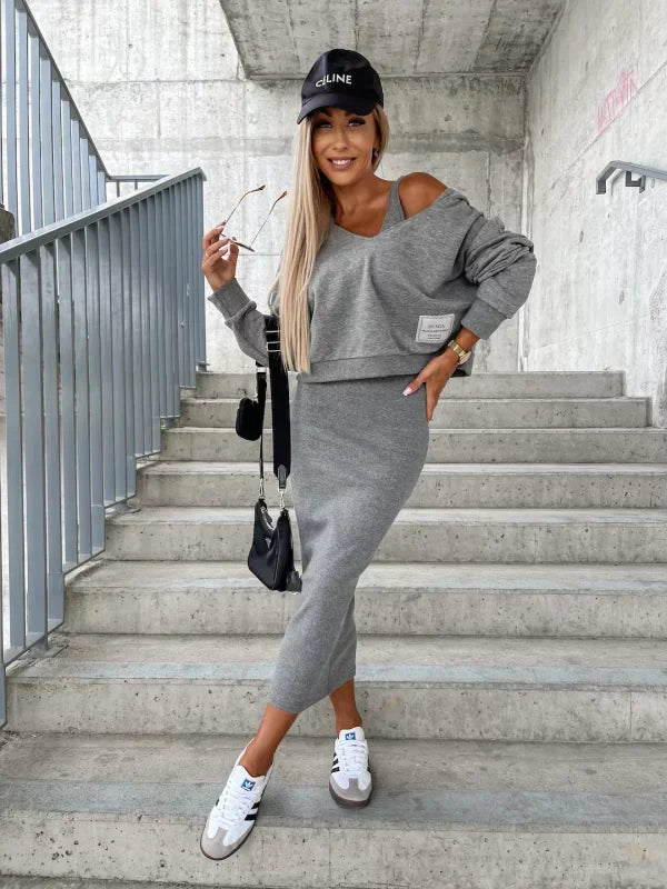 Juna - Robe élégante avec pull